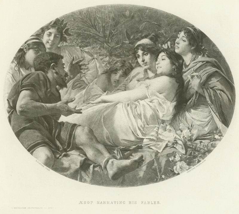 Aesopus meséli el meséit (mélynyomás) alkotó: American School