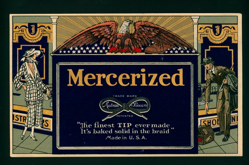 Amerikai reklám mercerizált pamutra (színes litográfia) alkotó: American School