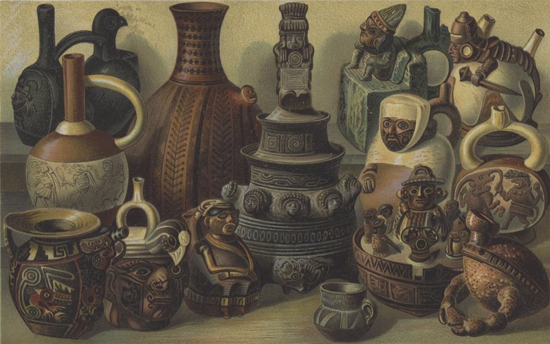 Ősi amerikai cserépedény alkotó: American School
