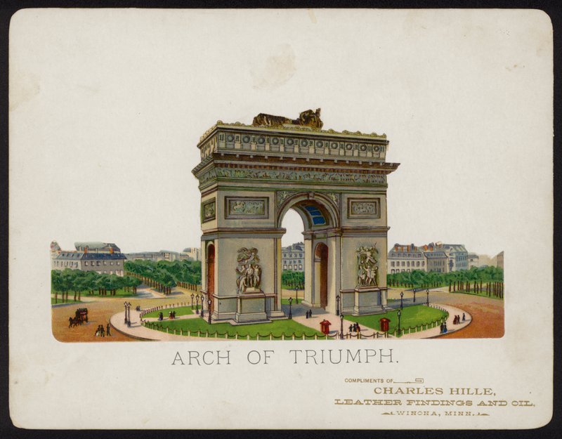 Diadalív, Párizs, Franciaország (chromolitho) alkotó: American School