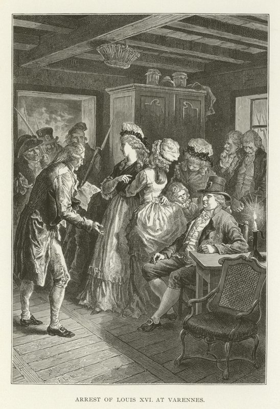 XVI. Lajos letartóztatása Varennes-ben alkotó: American School