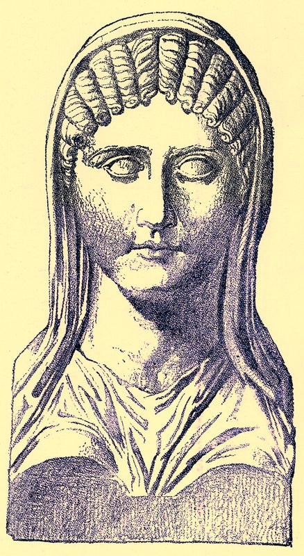 Aspasia, Victor Duruy Görögország története című illusztrációja, 1890-ben (digitálisan javított kép) alkotó: American School