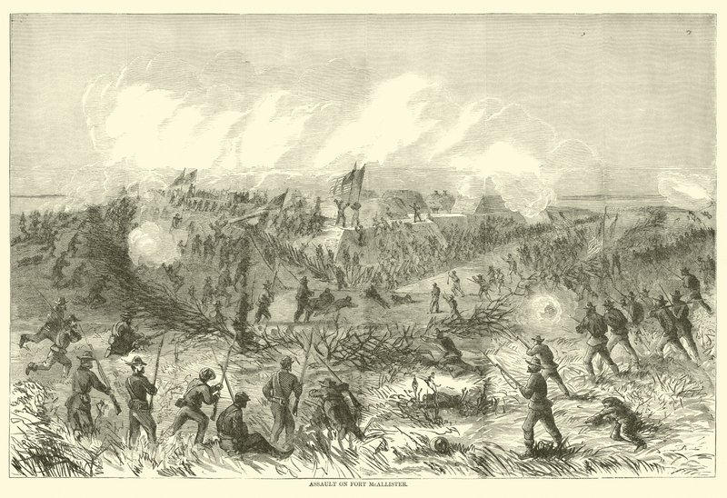 Támadás Fort McAllister ellen, 1864. december alkotó: American School