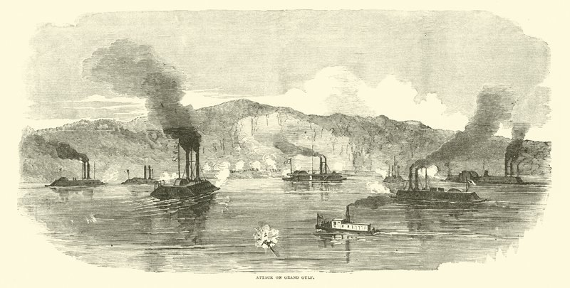 Támadás a Grand Gulf ellen, 1863. április alkotó: American School