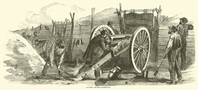 Akkumulátor Pétervár előtt, 1864. június alkotó: American School