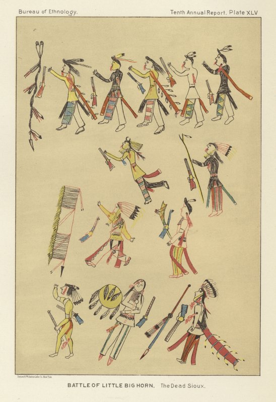 Little Bighorn csata alkotó: American School