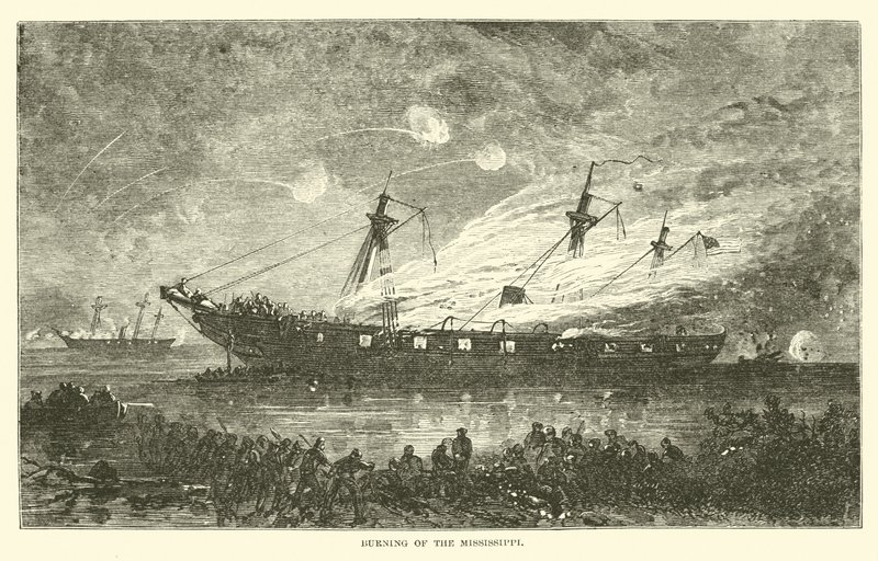 A Mississippi égése, 1863. április alkotó: American School
