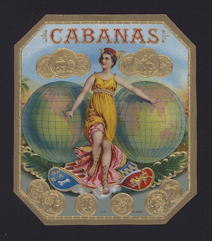 Cabanas, szivarcímke (chromolitho) alkotó: American School