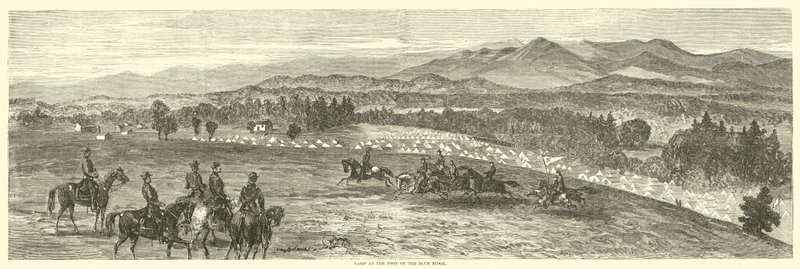Tábor a Kékgerinc lábánál, 1863. október alkotó: American School