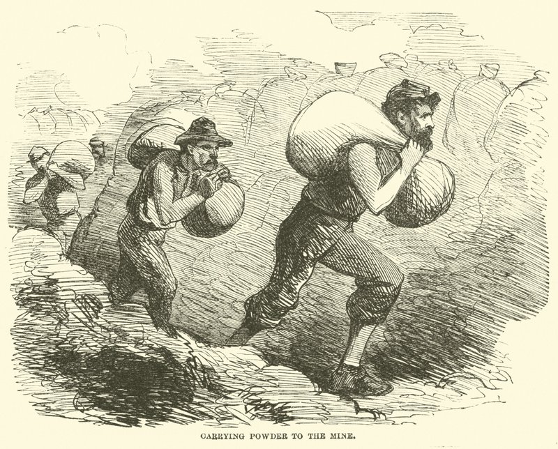 Porhordás a bányába, 1864. júl alkotó: American School