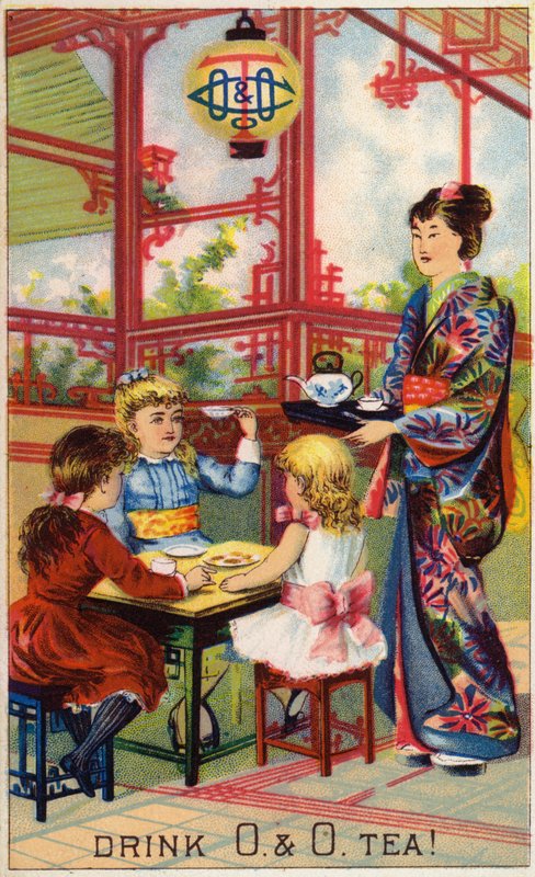 Gyerekek a japán teaszertartáson alkotó: American School