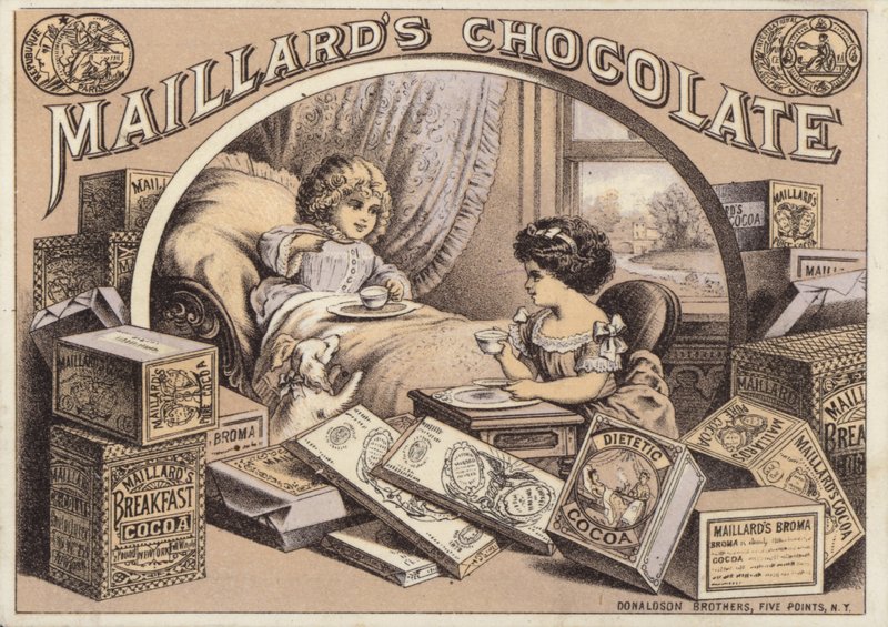 Gyerekek csokit isznak, a Maillards Chocolate reklámja alkotó: American School