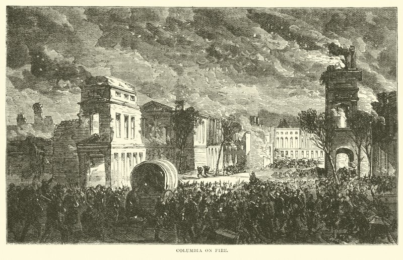 Columbia lángokban áll, 1865. február alkotó: American School