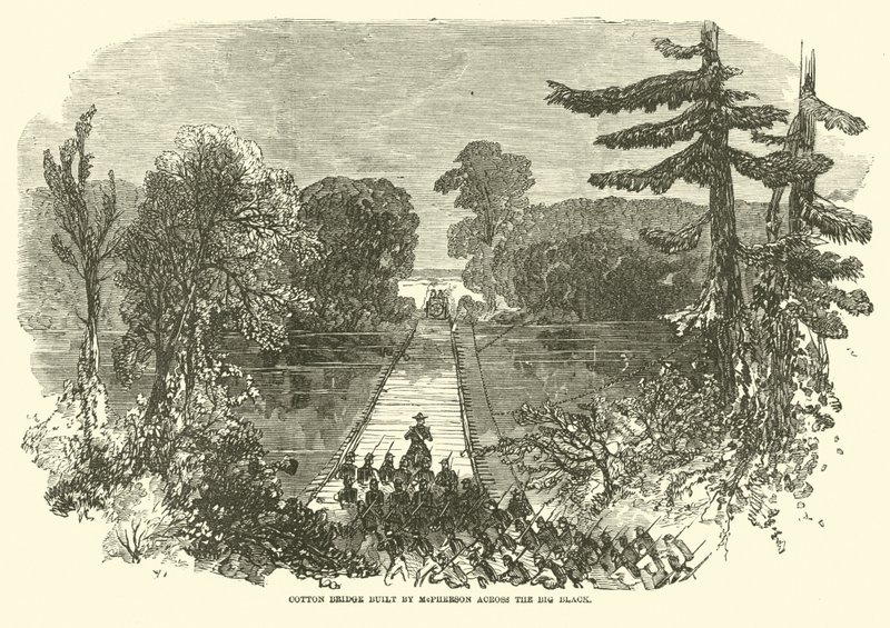 McPherson által épített pamuthíd a Big Blacken át, 1863. május alkotó: American School