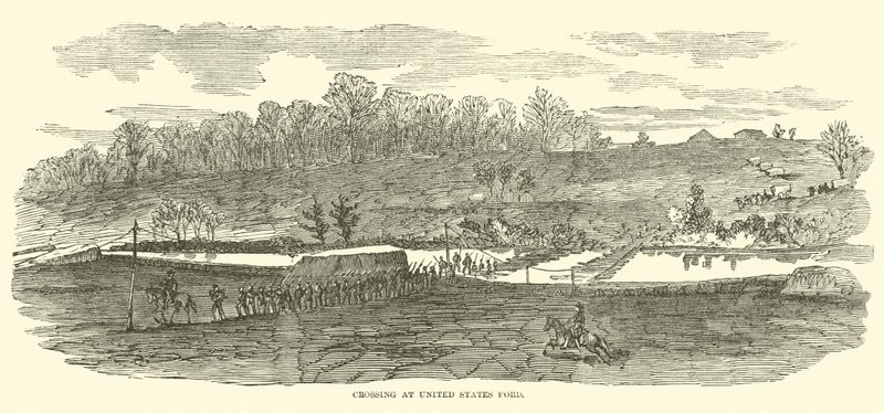 Átkelés az Egyesült Államok Fordnál, 1863. január-április alkotó: American School