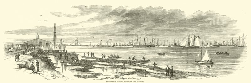A Duponts-expedíció indulása Beaufortból, 1863. január alkotó: American School