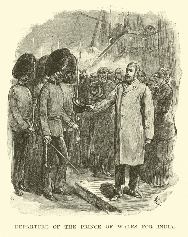 A walesi herceg indulása Indiába alkotó: American School