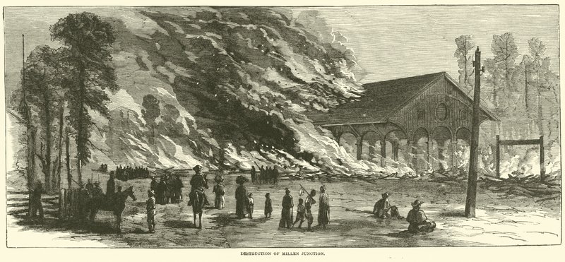 Millen Junction megsemmisítése, 1864. november alkotó: American School