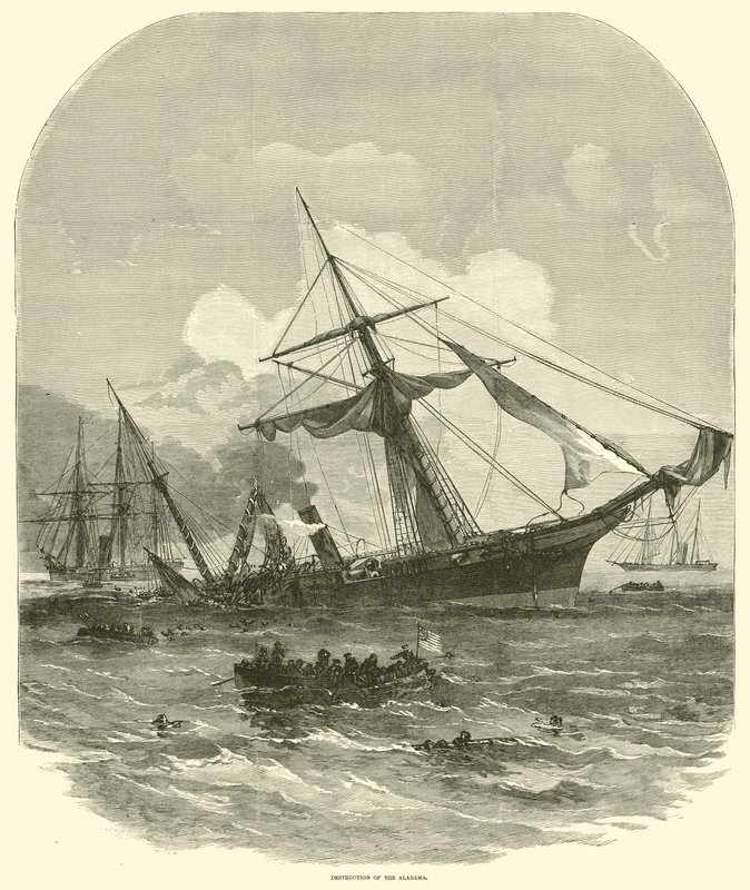 Alabama pusztulása, 1864. június alkotó: American School