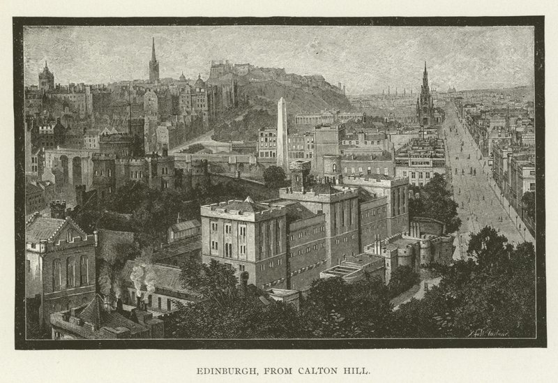 Edinburgh, a Calton Hillről alkotó: American School