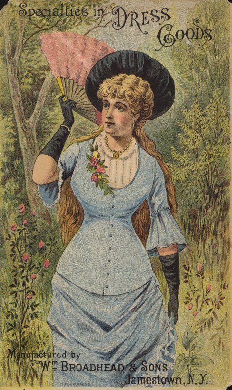 Elegáns Lady Holding rajongó alkotó: American School