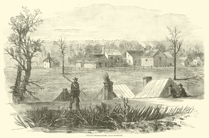 Ewells főhadiszállása, Richmond közelében, 1865. március alkotó: American School