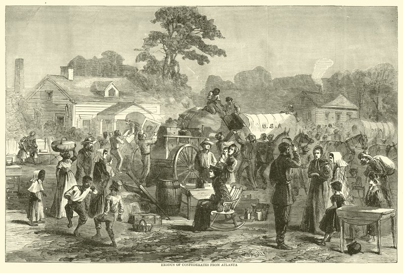 Konföderációs kivonulás Atlantából, 1864. szeptember alkotó: American School