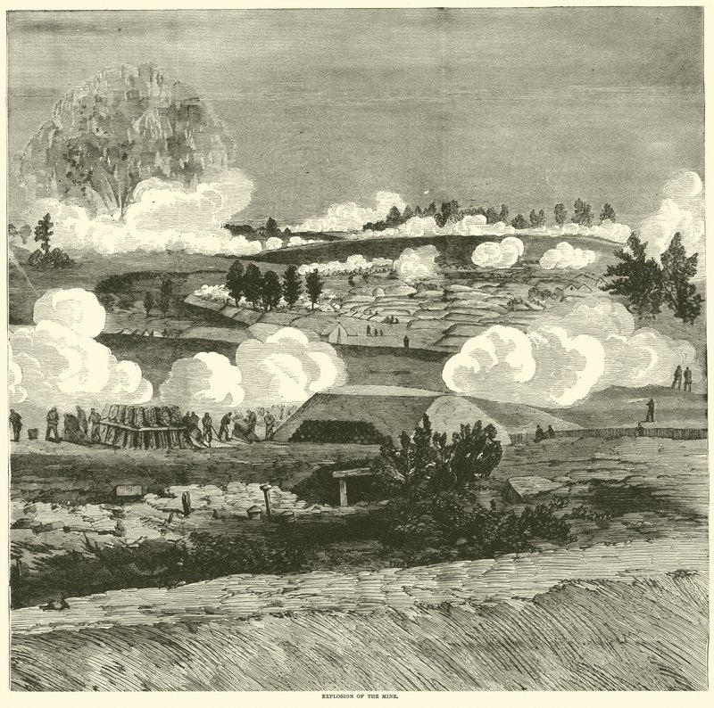A bánya robbanása, 1864. július alkotó: American School