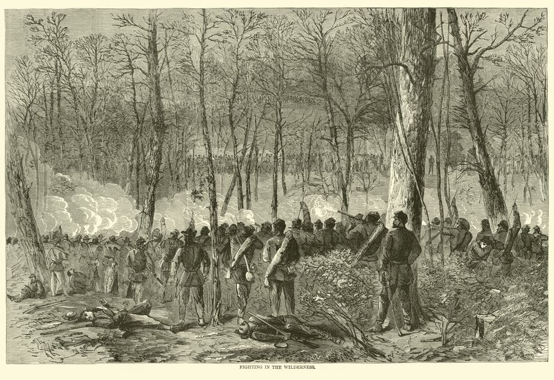 Harc a vadonban, 1864. máj alkotó: American School
