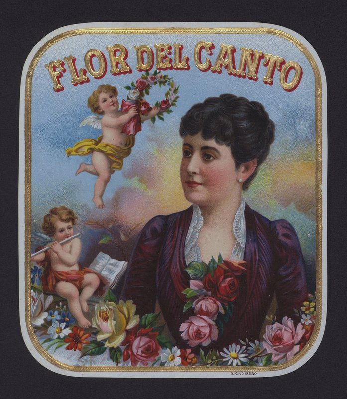 Flor del Canto, szivarcímke (chromolitho) alkotó: American School