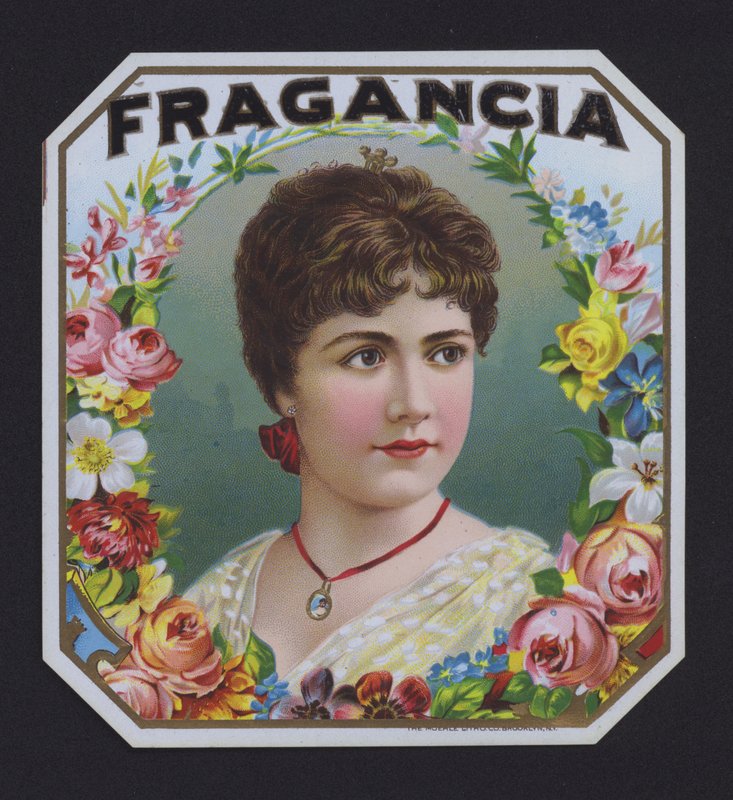 Fragancia, szivarcímke (chromolitho) alkotó: American School
