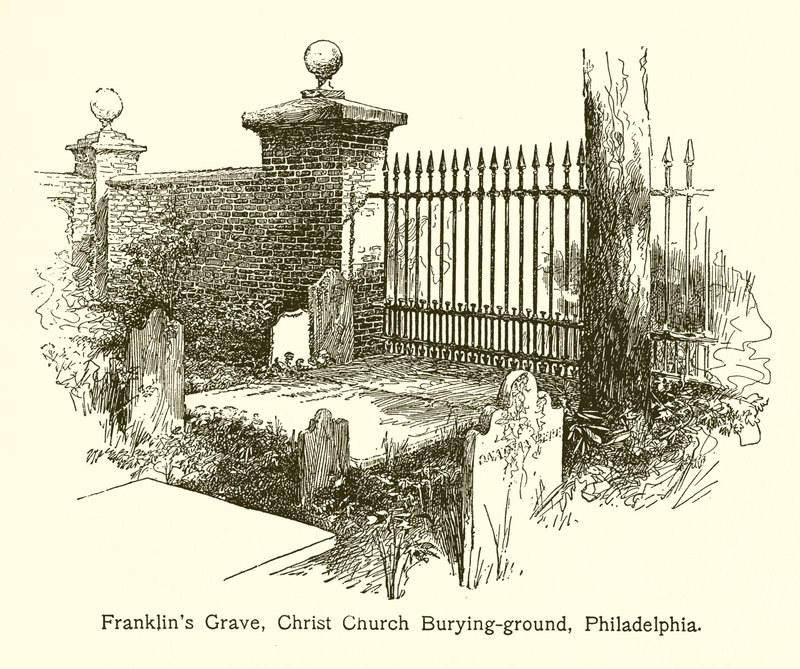 Franklins Grave, Christ Church temető, Philadelphia alkotó: American School