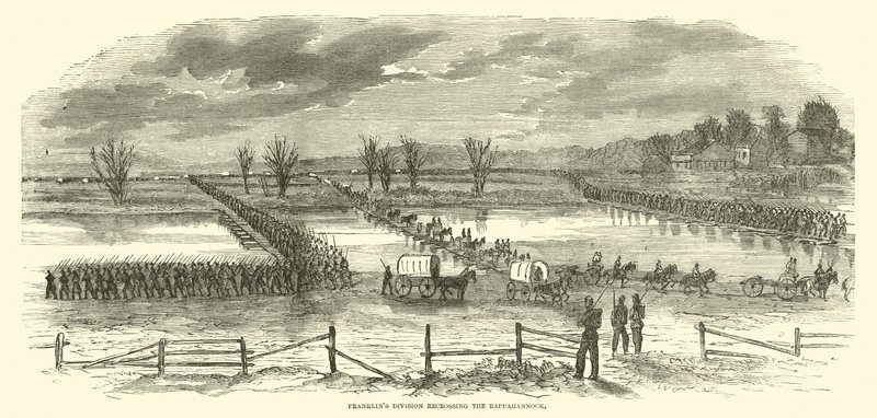 Franklins-hadosztály átkel a Rappahannockon, 1862. december alkotó: American School