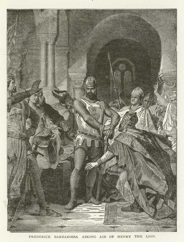 Frederick Barbarossa segítséget kér Oroszlán Henriktől alkotó: American School