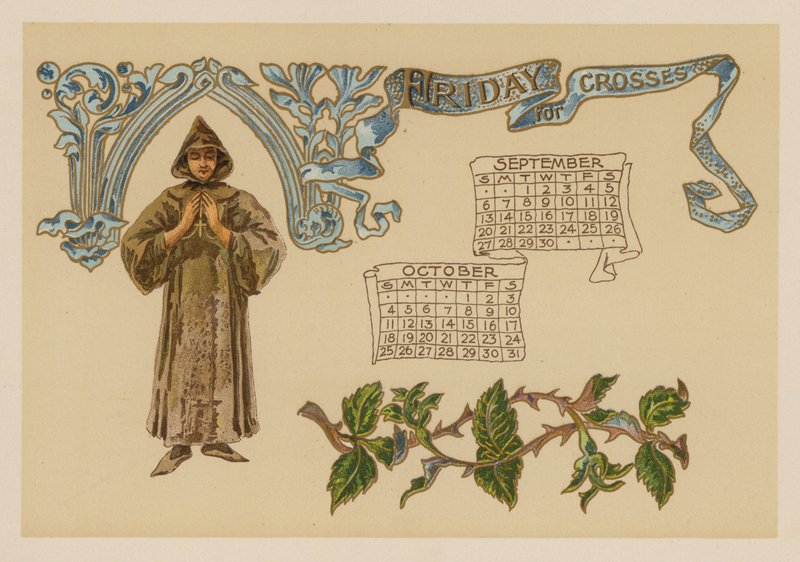 Péntek keresztek (chromolitho) alkotó: American School