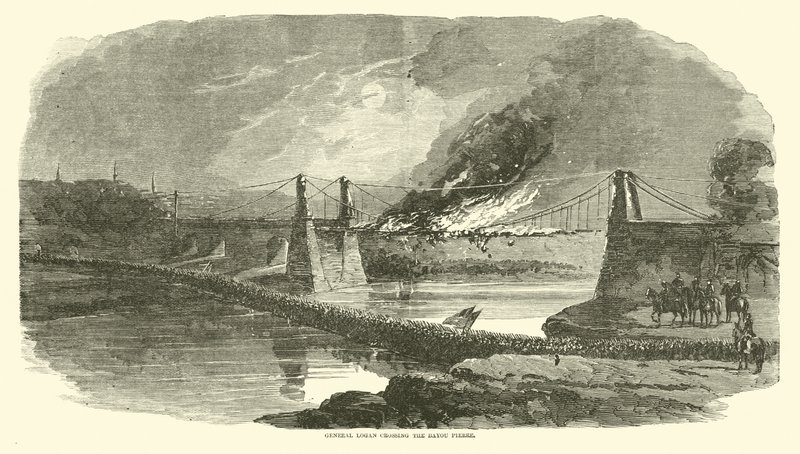 Logan tábornok átkel a Bayou Pierre-n, 1863. május alkotó: American School