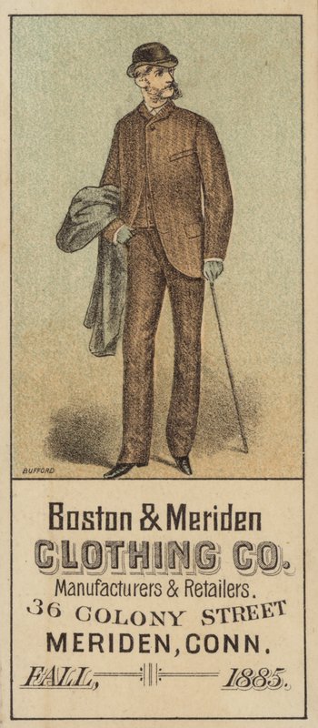 Gentleman állva bottal alkotó: American School