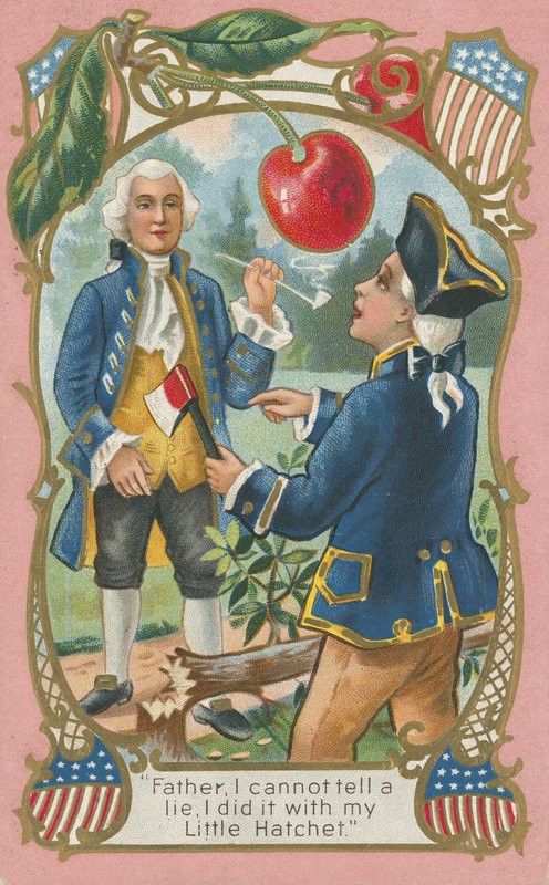 George Washington gyónt az apjának (színes litó) alkotó: American School