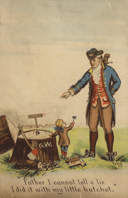George Washington gyónt az apjának alkotó: American School