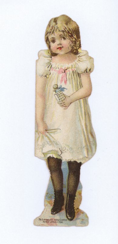 Lány hordozó üveget (parfümöt?) alkotó: American School