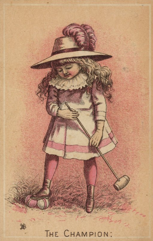Lány krokettezni, a bajnok alkotó: American School