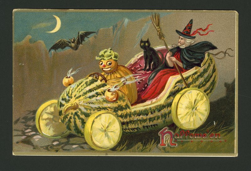 Halloween üdvözlőlap (chromolitho) alkotó: American School