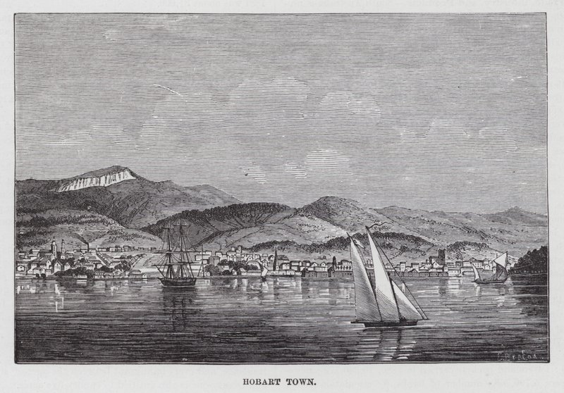 Hobart Town (metszet) alkotó: American School