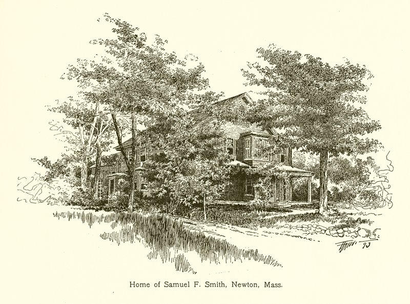 Samuel F. Smith otthona, Newton, Mass alkotó: American School