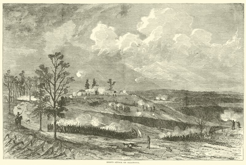Csuklós támadás Allatoona ellen, 1864. október alkotó: American School