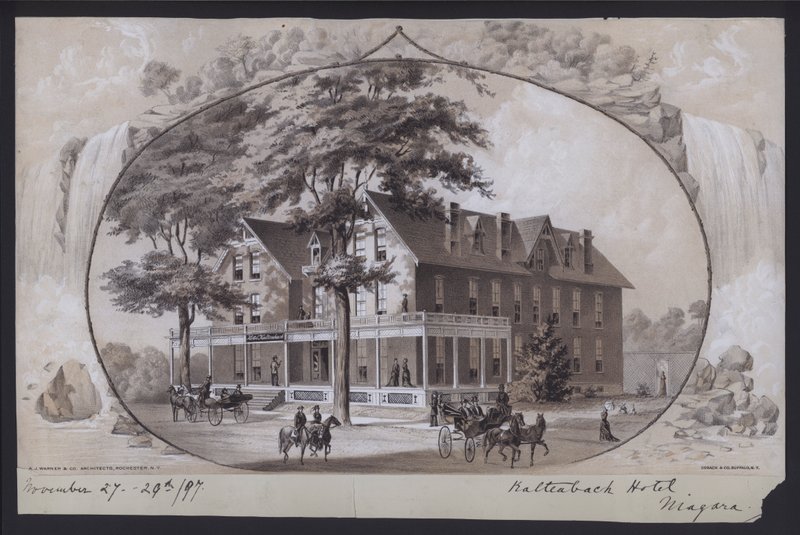 Hotel Kaltenbach, Niagara, New York, USA, 1897 körül (litográfia) alkotó: American School