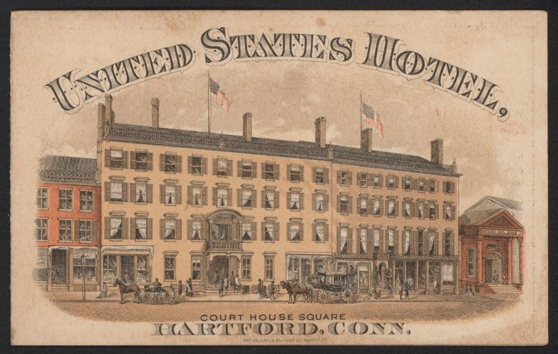 Hotel Trade Card (színes gravírozás) alkotó: American School