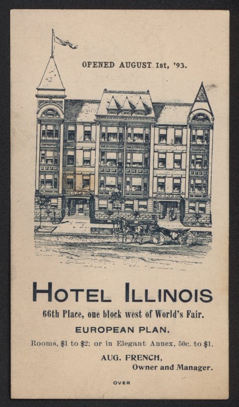 Hotel Trade Card (színes gravírozás) alkotó: American School