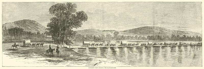 Howards hadtest átkel a Chattahoochee-n, 1864. július alkotó: American School