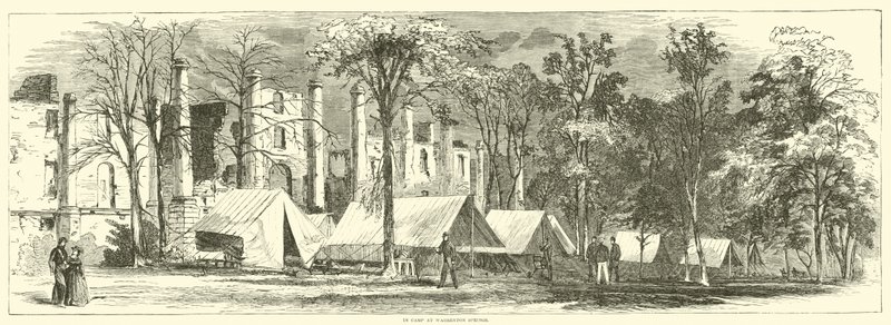 A Warrenton Springs-i táborban, 1863 októberében alkotó: American School